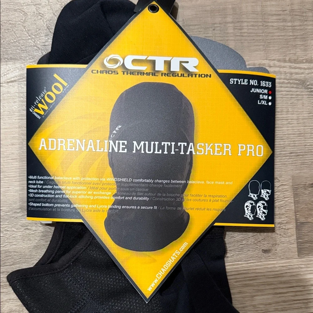 Adrenaline Multi-Tasker Pro Black Face Mask
